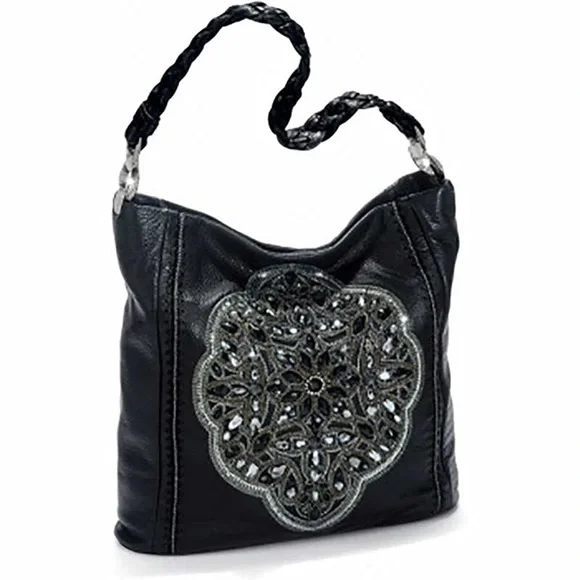 Brighton Black Anju Soft Leather Bucket Bag M
